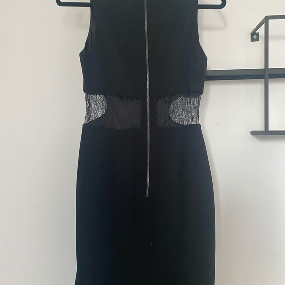 JAYGODFREY Midi Bodycon Dress with Mesh Cutout - Picture 4 of 12